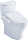 TOTO WASHLET+ Aquia IV Two-Piece Elongated Dual Flush 1.28 and 0.9 GPF Toilet and WASHLET C2 Bidet Seat, Cotton White - MW4463074CEMGN#01