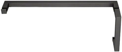 Matte Black SQ Series Combination 8' Pull Handle 24' Towel Bar