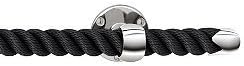 NAUTILUXE Collection Rope Towel Bar (Black/Chrome, 36')