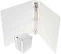 8310013 GBC Premium Clear Overlay 3 ring Binders 2.5 Inch D-ring White, 12 GBC 3-Ring Binders per
