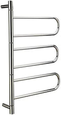 Electric Towel Warmer Rack Wall Mounted Heated Towel Holder Brushed Nickel Finish Keeps Towels Cozy & Warm Ideal for Bathrooms & Spa Use