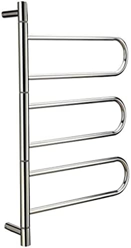 Electric Towel Warmer Rack Wall Mounted Heated Towel Holder Brushed Nickel Finish Keeps Towels Cozy & Warm Ideal for Bathrooms & Spa Use
