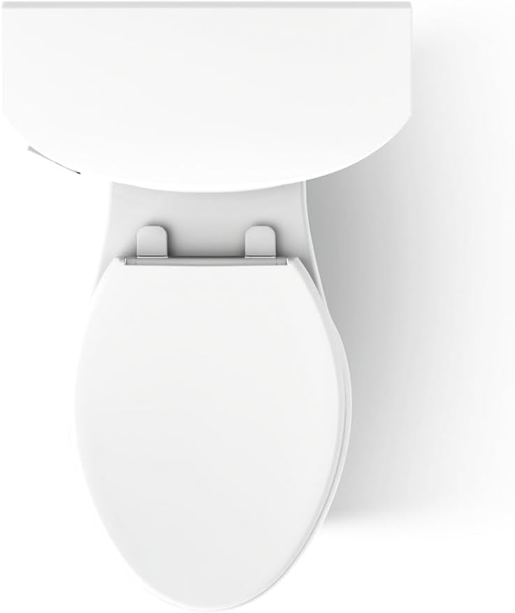 KOHLER 5310-0 Cimarron Comfort Height Skirted Trapway Comfort Height Two-Piece Elongated Toilet, Left-Hand Trip Lever, White