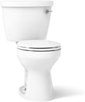 KOHLER Cimarron Comfort Height 2-piece 1.28 GPF Single Flush Round-Front Toilet in White, Seat Not Included