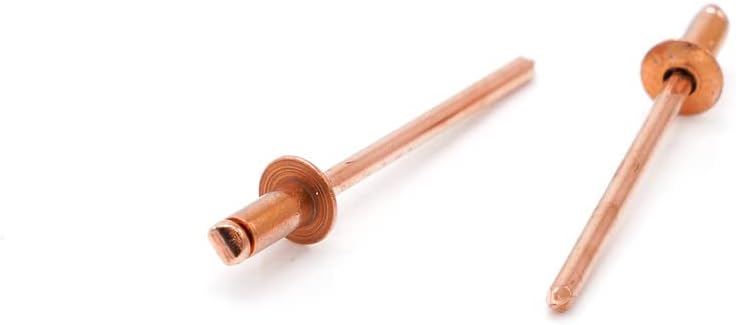 Copper Pop Rivets 4-4 (1/8'Diameter x 1/4' Grip) Steel Mandrel Blind Rivets (1000)