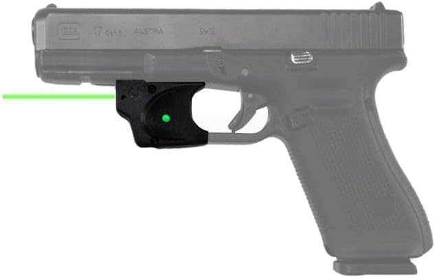 Viridian E Series Green Laser Sight, Custom Gun Fits, Railed or Non-Railed Pistols, Class 3R Green Laser Sight, 5mW Output