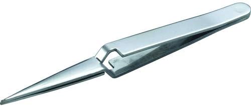 TRUSCO Stainless Steel Tweezers, 4.7 inches (120 mm), Reverse Operation Type, TSP34 x 10 Pieces (Case Sale)