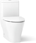 KOHLER 23188-0 One-Piece Compact Elongated Toilet with Skirted Trapway, Top-Mount Dual Flush Actuator 0.8 or 1.28 GPF, White