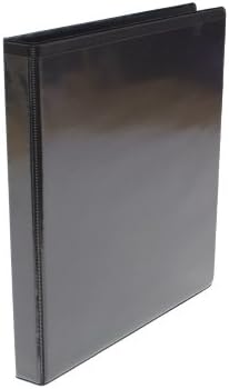 8310020 GBC Premium Clear Overlay 3 ring Binders 2 Inch Round-Ring Black, 12 GBC 3-Ring Binders per