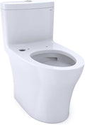 TOTO Aquia IV One-Piece Elongated Dual Flush 1.28 and 0.9 GPF WASHLET+ and Auto Flush Ready Toilet with CEFIONTECT, Cotton White - CST646CEMFGNAT40#01