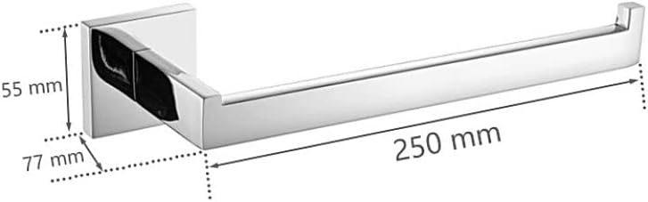 NevStp Stainless Steel Bathroom Hardware Mirror Chrome Polished Towel Rack Toilet Paper Holder Towel Bar Hook Bathroom Accessories,4 Piece Set 40cm