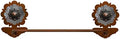 BLACK FOREST DECOR Round Copper Berry Hand Towel Bar, Bathroom Hardware, 24' W x 4' D x 8' H