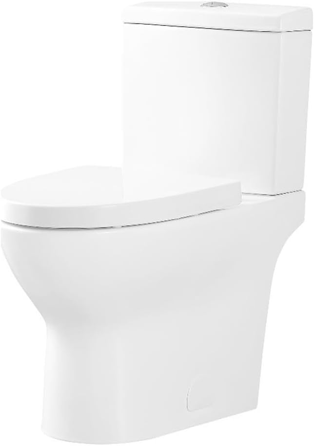 Pemberly Row 2-Piece Dual-Flush Toilet, 1.1/1.6 GPF, Elongated Bowl in White, Comfort ADA Height, Sleek Skirted Design, WaterSense Certified, Soft-Close Seat Included, Modern Bathroom Fixture