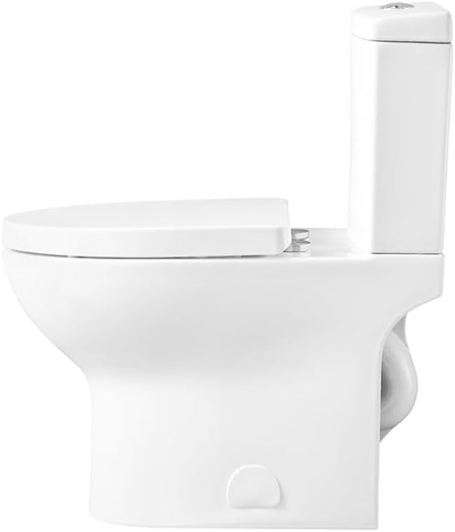 Pemberly Row 2-Piece Dual-Flush Toilet, 1.1/1.6 GPF, Elongated Bowl in White, Comfort ADA Height, Sleek Skirted Design, WaterSense Certified, Soft-Close Seat Included, Modern Bathroom Fixture