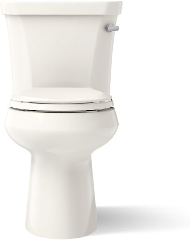 Kohler K-5481-RA-96 Highline Comfort Height Two-Piece Round-Front 1.28 gpf Toilet with Class Five Flush Technology and Right-Hand Trip Lever Biscuit