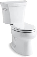 Kohler KOH3998-U-0 1.28 GPF Two-Piece Elongated Toilet with 12' Rough In and Insuliner from the Wellworth Collection White