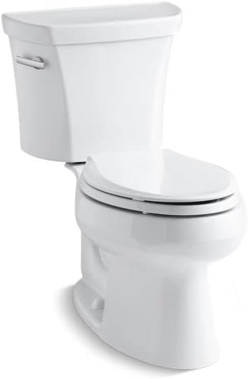 Kohler KOH3998-U-0 1.28 GPF Two-Piece Elongated Toilet with 12' Rough In and Insuliner from the Wellworth Collection White