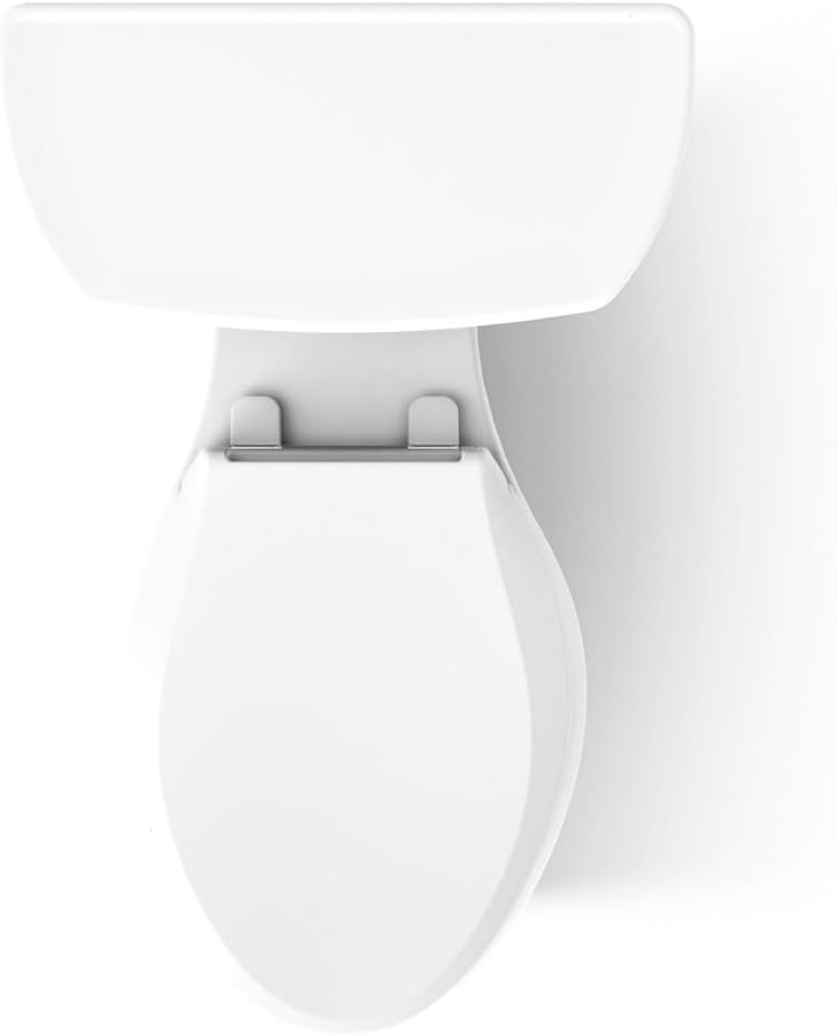 KOHLER K-25224-0 Highline Tall Two-Piece Elongated Toilet with Left-Hand Trip Lever, Elongated Toilet Bowl, 1.28 GPF, White