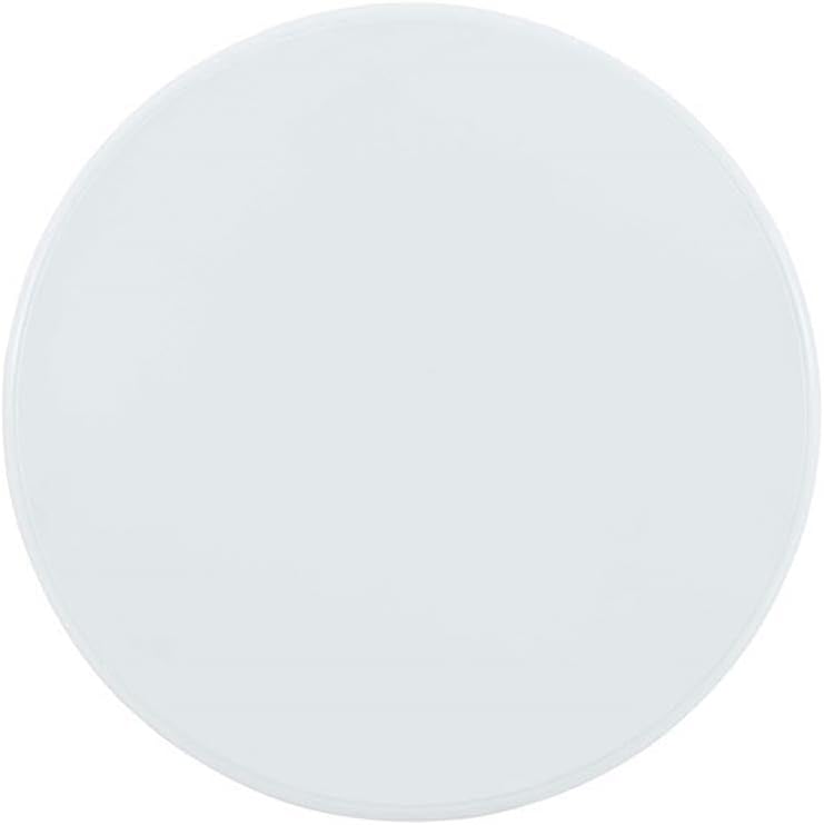 MAKLAINE Round Accent Table, 26.5 in Height, White Wood Finish, Pedestal Base, Stepped Design, Compact Living Room or Bathroom Side Table, Spacious 26.25 in Top, Supports Up to 50 lbs