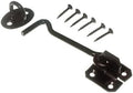 One Stop DIY 100 x CABIN HOOKS AND EYES DOOR HOLDER BLACK JAPANNED STEEL 100mm 4 INCH NEW