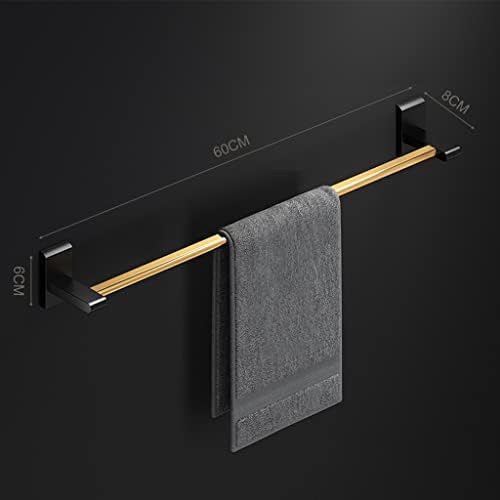 Bathroom Accessory Set Black Gold Folding Towel Bar, Triangular Basket, Storage Rack, Towel Ring, Wall Mounted Bathroom Accessories Kit(Towel Ring)