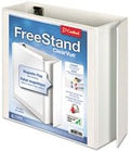 FreeStand Easy Open Locking Slant-D Ring Binder, 4' White(carton of 4)