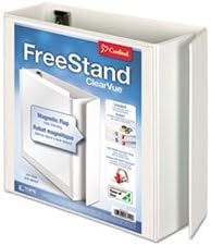 FreeStand Easy Open Locking Slant-D Ring Binder, 4' White(carton of 4)