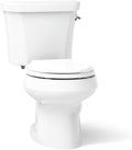 KOHLER K-3987-RA-0 Wellworth Round-Front Dual-Flush Toilet with Class Five Flush Technology and Right-Hand Trip Lever, White, 2 Piece