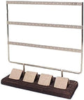 3-Tier Towel Bar & Jewelry Organizer - Stylish Black Wood Holder for Engraved Bracelets, Accessories & Towels - Space-Saving Display Rack for Home Decor