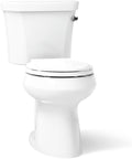 Kohler K-5481-RA-0 Highline Comfort Height Two-Piece Round-Front 1.28 gpf Toilet with Class Five Flush Technology and Right-Hand Trip Lever White