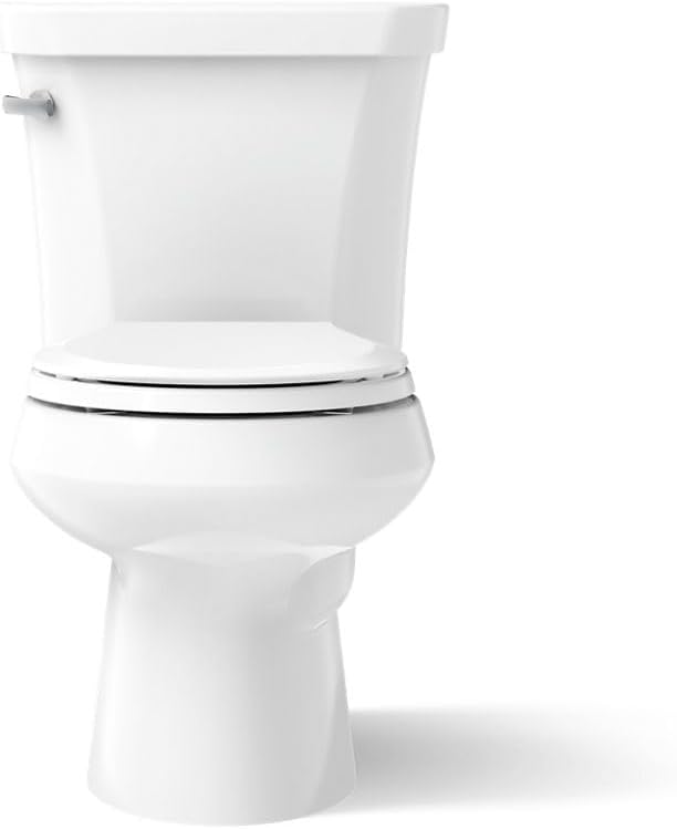 Kohler K-3997-U-0 Wellworth Round-Front 1.28 gpf Toilet, Insuliner, White