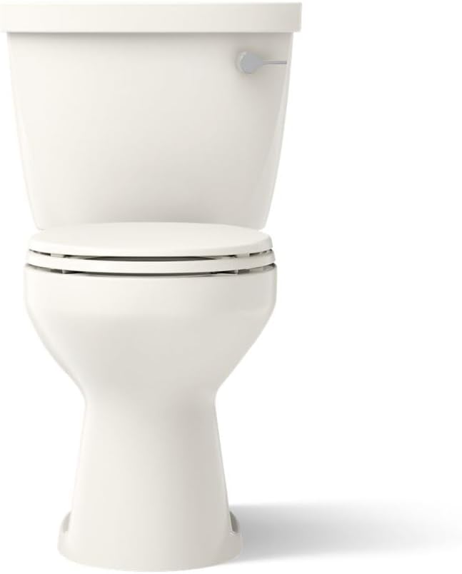 KOHLER Cimarron Comfort Height 2-piece 1.28 GPF Single Flush Round-Front Toilet in Biscuit, Seat Not Included