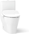 KOHLER Reach Up 1 PC Dual Flush Toilet, Skirted, K-23188-HC-0, Hide Cords and Supply Lines