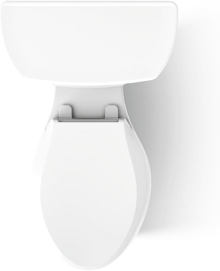 KOHLER Highline 1.0 GPF Comfort Height Two-Piece Elongated Toilet with Class Five Flush Technology and Left-Hand Trip Lever, White