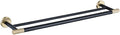 Double Towel Bar Towel Hanger Bath Hand Towel Holder Wall Towel Rack Stainless Steel Shelf Kitchen Storage Rack 50CM,Brushed Gold Black