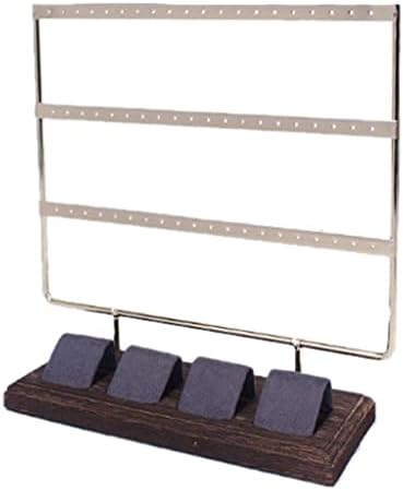 3-Tier Towel Bar & Bracelet Display Rack - Stylish Black Wood Organizer for Jewelry, Accessories, and Towels - Space-Saving Holder for Engagement Rings, Bracelets, and More