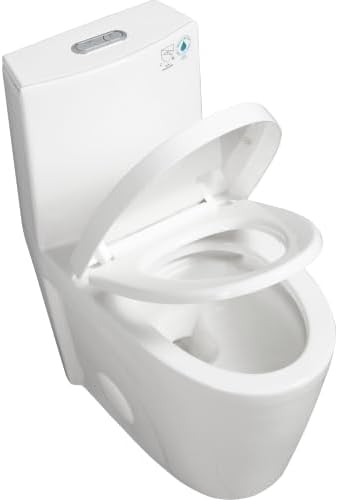 1.1/1.60 GPF Dual-Flush One Piece Toilet, Water-Saving Elongated Comfort Height Floor Mounted, Soft Closing Seat, 1000 Gram Map Flushing Score Toilet, Gloss White 23T02-GW (White-3)