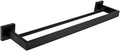Tea Towel Hooks, Wall Hooks, Hanging Coat Hanger, Chrome Stainless Steel Wall Hook Toilet Paper Holder Towel Bar Bathroom Accessories,soap Dish (Color : Double Towel Bar)