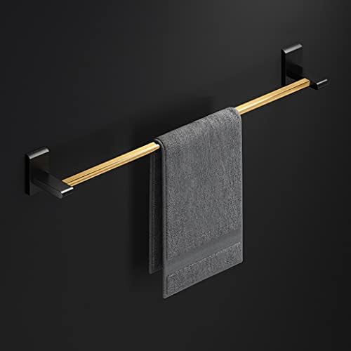 Bathroom Accessory Set Black Gold Folding Towel Bar, Triangular Basket, Storage Rack, Towel Ring, Wall Mounted Bathroom Accessories Kit(Towel Ring)