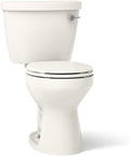 KOHLER Cimarron Comfort Height 2-piece 1.28 GPF Single Flush Round-Front Toilet in Biscuit, Seat Not Included