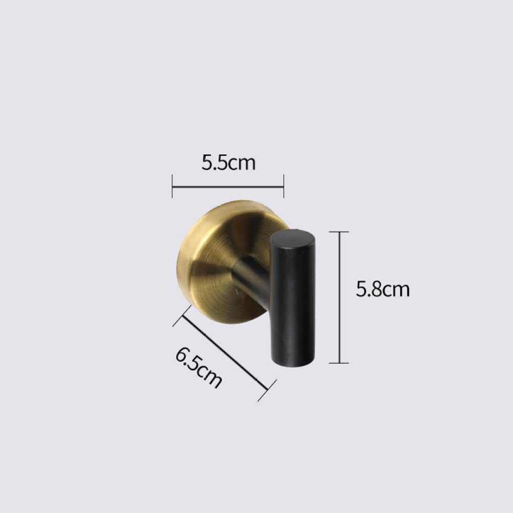 Black and Gold Stainless Steel Bathroom Hardware Set Towel Bar Toilet Paper Holder Clothes Hook Bathroom Roll Towel Rack Ring,Whole Set