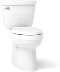KOHLER 5310-0 Cimarron Comfort Height Skirted Trapway Comfort Height Two-Piece Elongated Toilet, Left-Hand Trip Lever, White