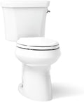 Kohler K-6393-RA-0 Highline Comfort Height Two-Piece Elongated Dual Toilet with Class Five Flush Technology and Right-Hand Trip Lever White