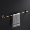 Bathroom Accessory Set Black Gold Folding Towel Bar, Triangular Basket, Storage Rack, Towel Ring, Wall Mounted Bathroom Accessories Kit(Towel Ring)