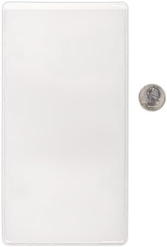 StoreSMART - Peel & Stick Pocket - 4' x 8' Open Short Side - 100-Pack - Clear Vinyl Plastic - STB258S-100