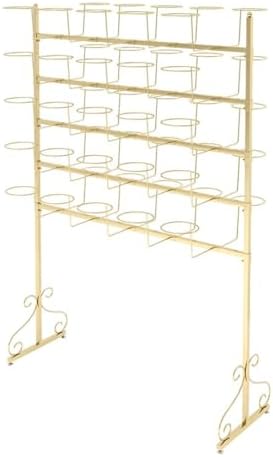 Adjustable Metal Floor Standing Hat Display Rack with Large Capacity for Baseball Caps & Wigs, 4 Smooth Swivel Casters, Stylish White Organizer