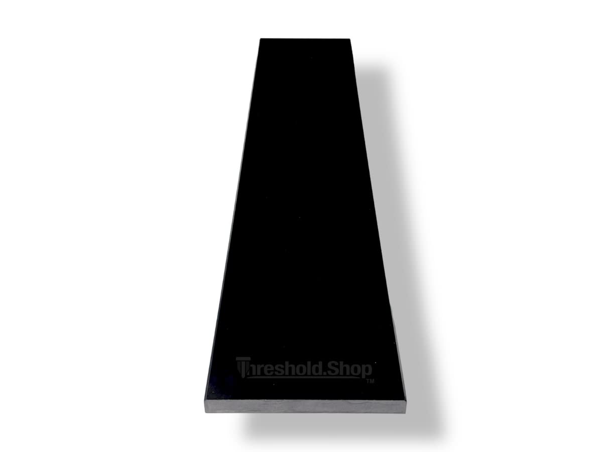 Super Black Engineered Marble Threshold for Shower Curb, Bathroom Vanity Backsplash, Window Sill, Door Transitions (7' x 48')