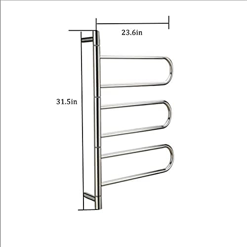 Electric Towel Warmer Rack Wall Mounted Heated Towel Holder Brushed Nickel Finish Keeps Towels Cozy & Warm Ideal for Bathrooms & Spa Use