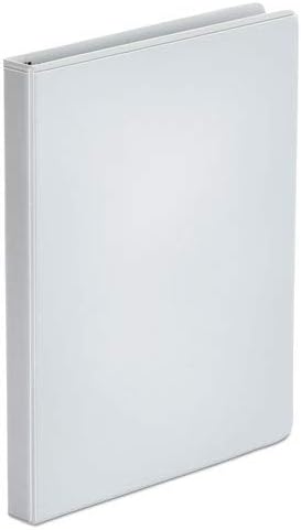UNIVERSAL Round Ring Economy Vinyl View Binder, 1/2in Capacity, White (Case of 36)
