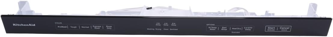 Whirlpool W11622490 OEM Dishwasher Control Panel, White